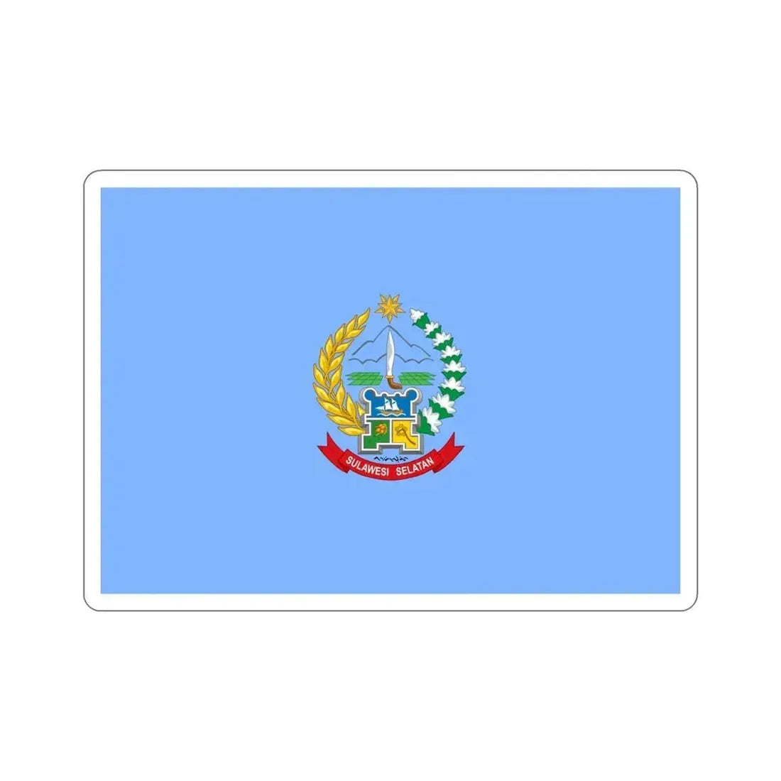 Flag of South Sulawesi Indonesia STICKER Vinyl Die-Cut Decal 6 Inch - The Sticker Space