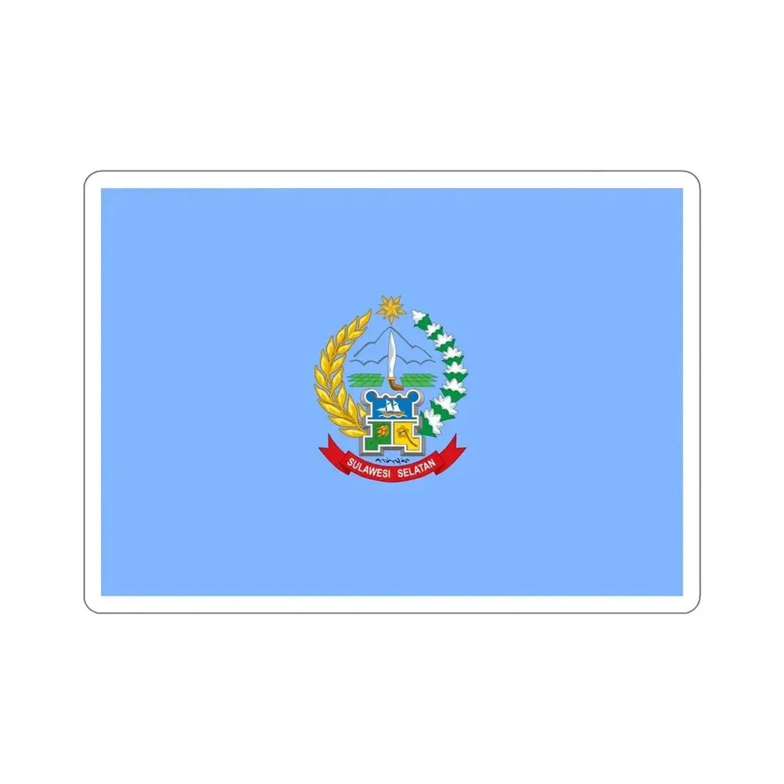 Flag of South Sulawesi Indonesia STICKER Vinyl Die-Cut Decal - The Sticker Space