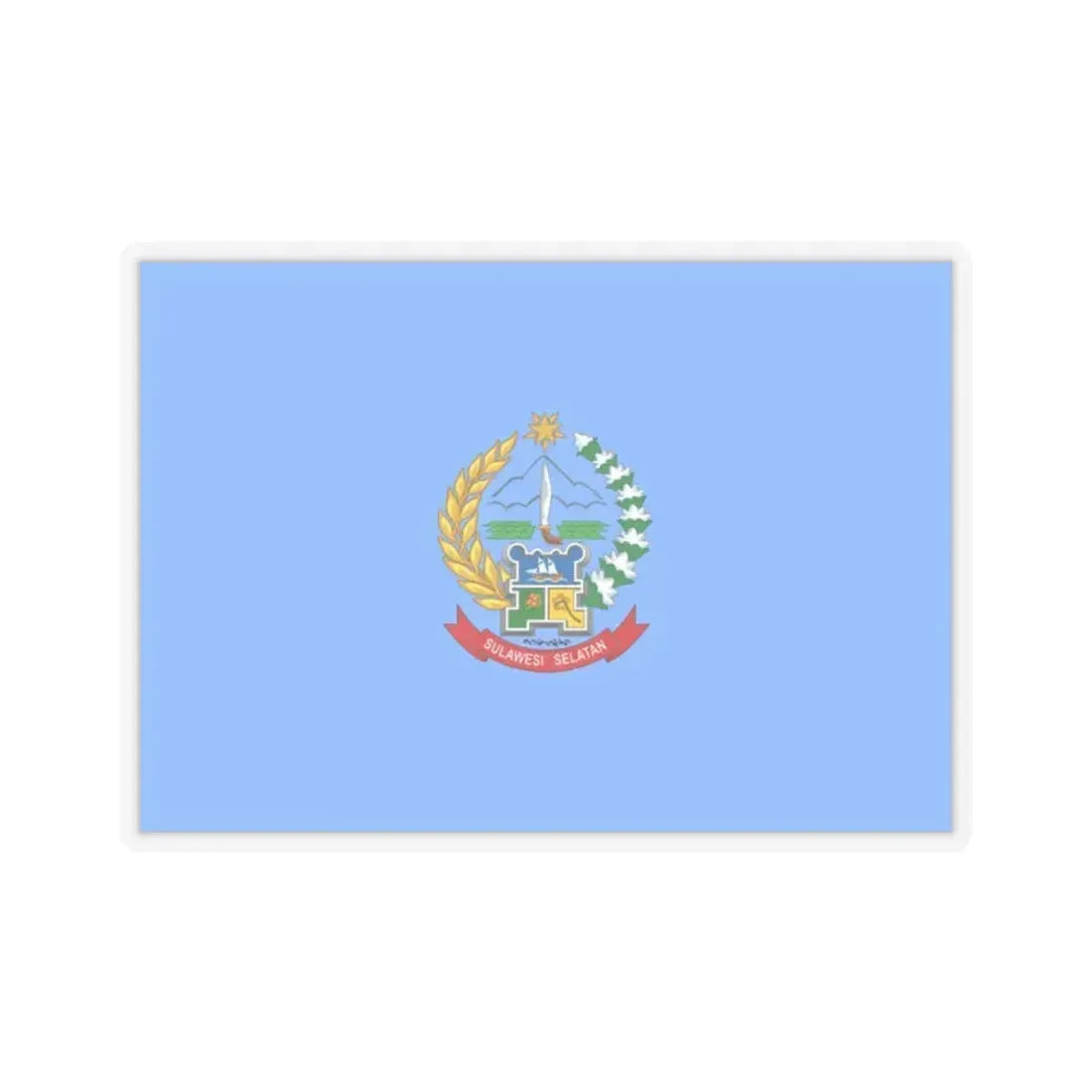 Flag of South Sulawesi Indonesia - STICKER Vinyl Kiss-Cut Decal 2 Inch Transparent - The Sticker Space