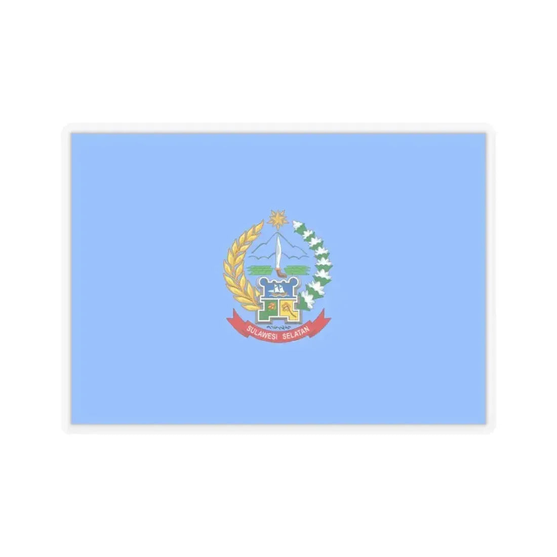 Flag of South Sulawesi Indonesia - STICKER Vinyl Kiss-Cut Decal 3 Inch Transparent - The Sticker Space