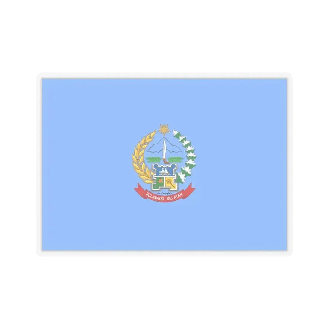 Flag of South Sulawesi Indonesia - STICKER Vinyl Kiss-Cut Decal 4 Inch Transparent - The Sticker Space