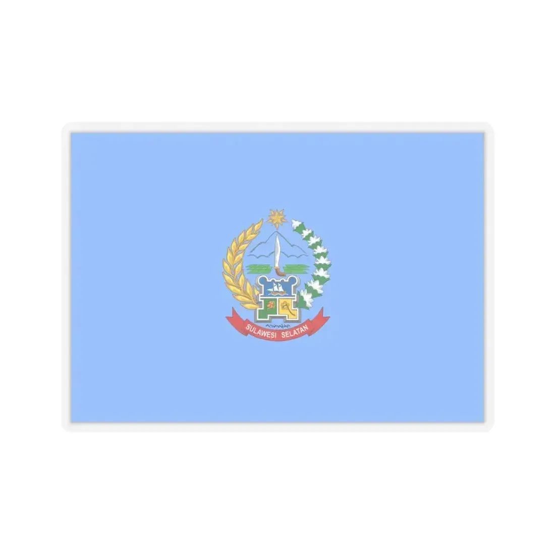 Flag of South Sulawesi Indonesia - STICKER Vinyl Kiss-Cut Decal 6 Inch Transparent - The Sticker Space