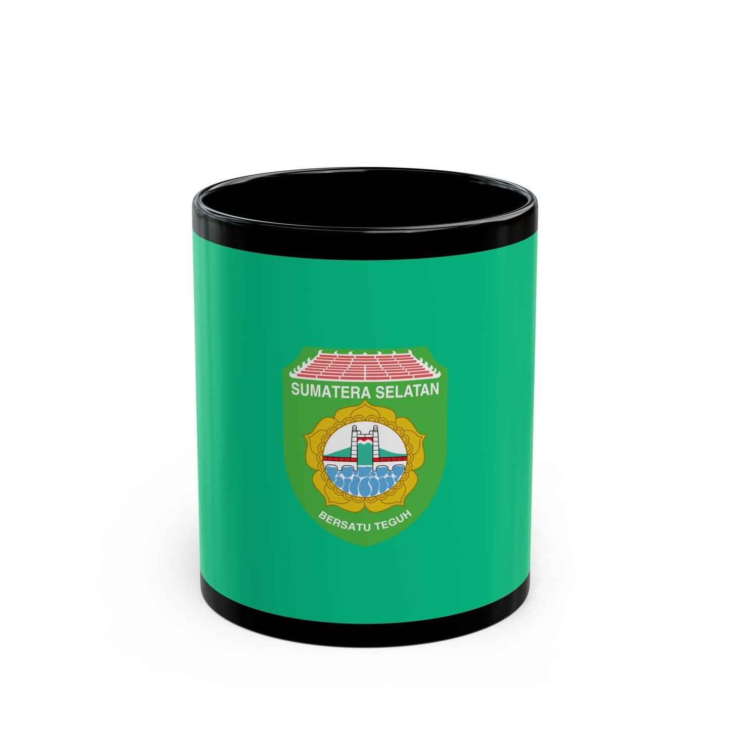 Flag of South Sumatra Indonesia - Black Coffee Mug-11oz-The Sticker Space