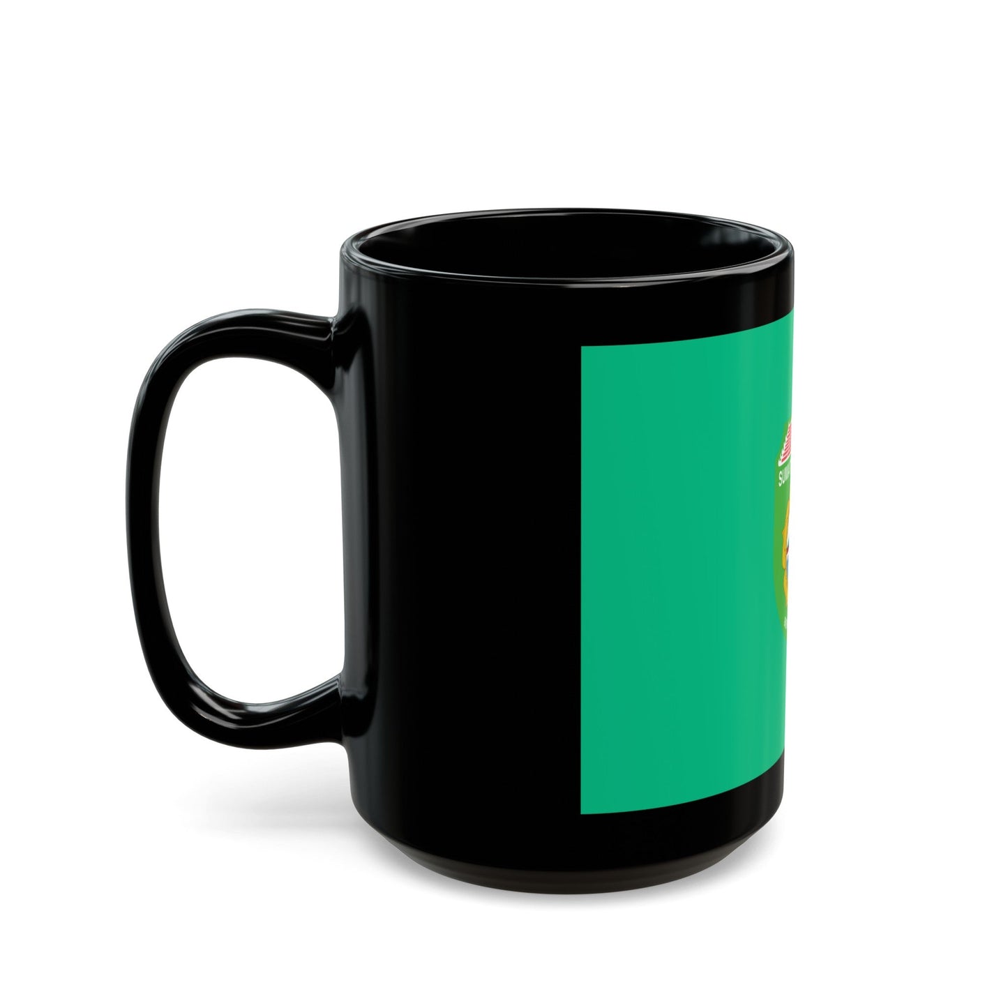 Flag of South Sumatra Indonesia - Black Coffee Mug-The Sticker Space