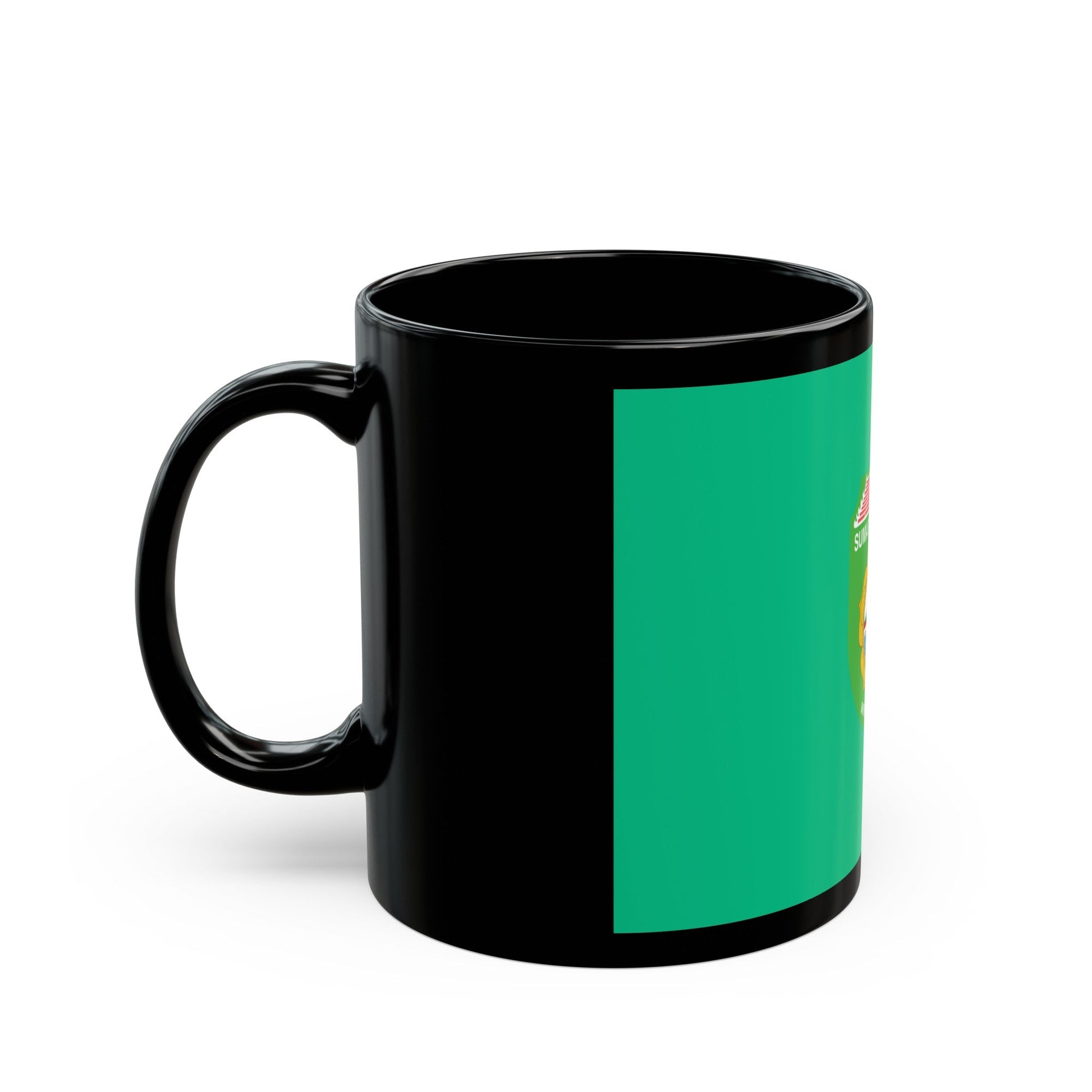 Flag of South Sumatra Indonesia - Black Coffee Mug-The Sticker Space