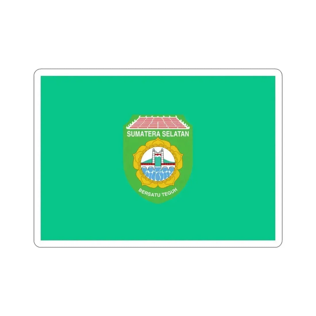 Flag of South Sumatra Indonesia STICKER Vinyl Die-Cut Decal 3 Inch - The Sticker Space