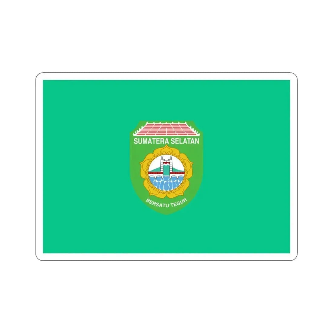 Flag of South Sumatra Indonesia STICKER Vinyl Die-Cut Decal 3 Inch - The Sticker Space