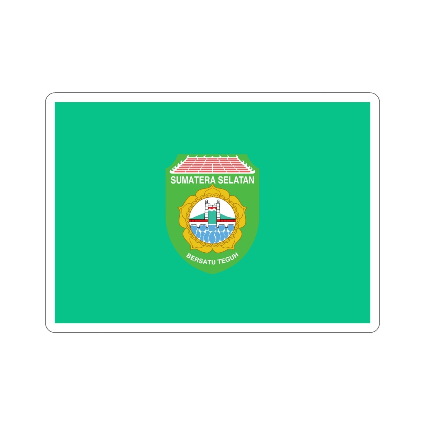 Flag of South Sumatra Indonesia STICKER Vinyl Die-Cut Decal-4 Inch-The Sticker Space