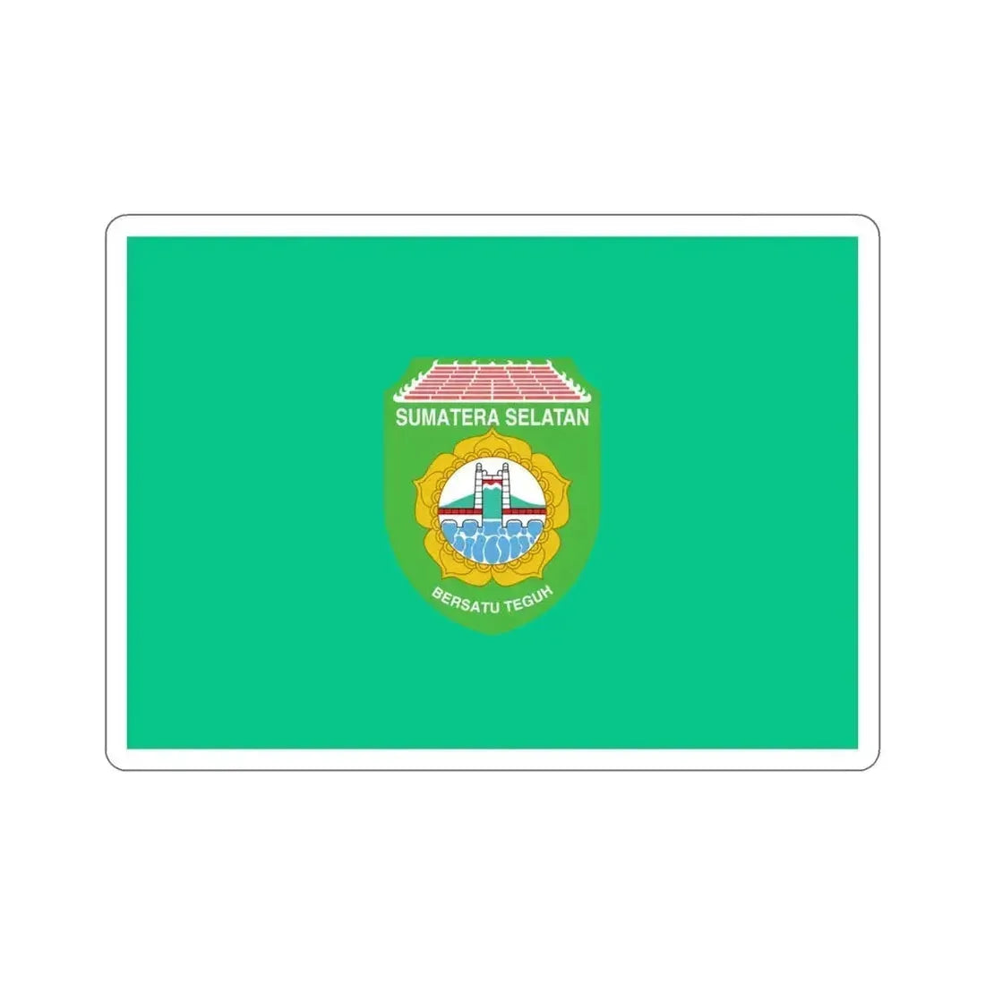Flag of South Sumatra Indonesia STICKER Vinyl Die-Cut Decal 4 Inch - The Sticker Space