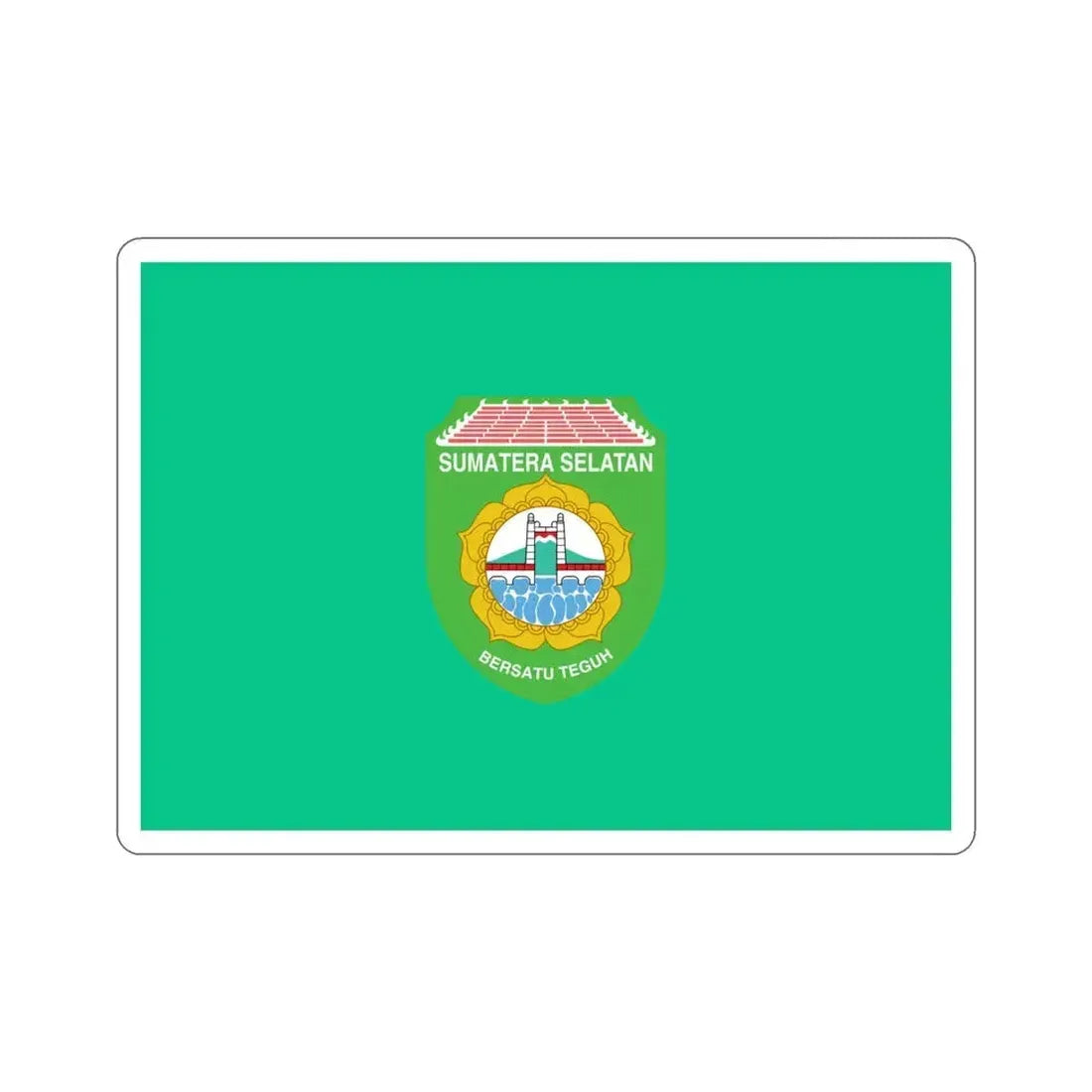 Flag of South Sumatra Indonesia STICKER Vinyl Die-Cut Decal 4 Inch - The Sticker Space