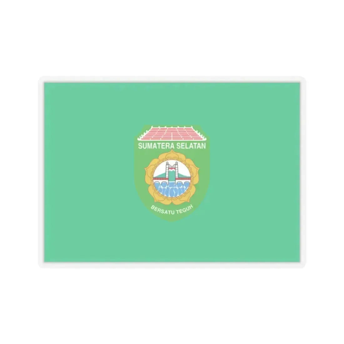 Flag of South Sumatra Indonesia - STICKER Vinyl Kiss-Cut Decal 2 Inch Transparent - The Sticker Space