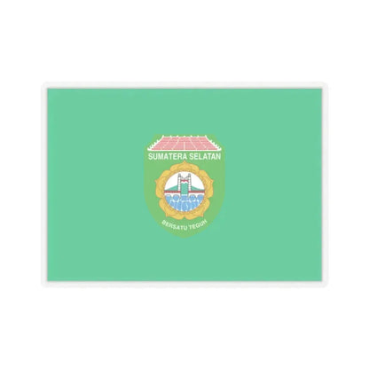Flag of South Sumatra Indonesia - STICKER Vinyl Kiss-Cut Decal 2 Inch Transparent - The Sticker Space