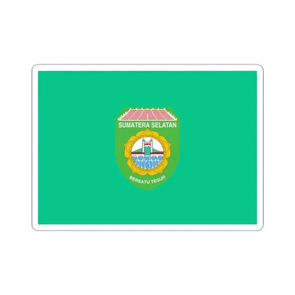 Flag of South Sumatra Indonesia - STICKER Vinyl Kiss-Cut Decal 3 Inch White - The Sticker Space