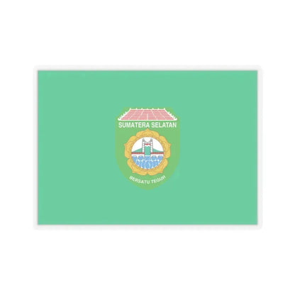 Flag of South Sumatra Indonesia - STICKER Vinyl Kiss-Cut Decal 4 Inch Transparent - The Sticker Space