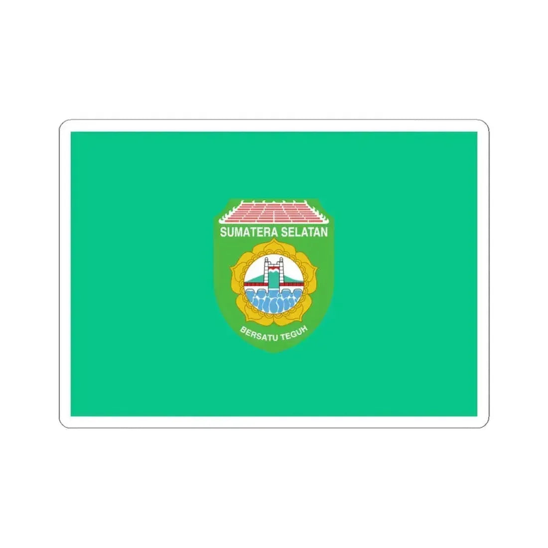 Flag of South Sumatra Indonesia - STICKER Vinyl Kiss-Cut Decal 6 Inch White - The Sticker Space