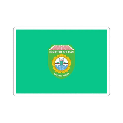 Flag of South Sumatra Indonesia - STICKER Vinyl Kiss-Cut Decal 6 Inch White - The Sticker Space