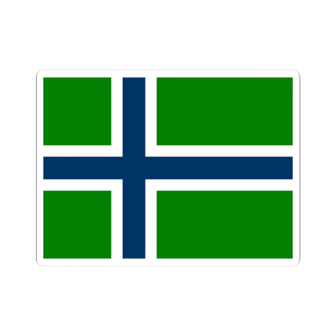 Flag of South Uist (Scotland) STICKER Vinyl Kiss-Cut Decal 2 Inch White - The Sticker Space