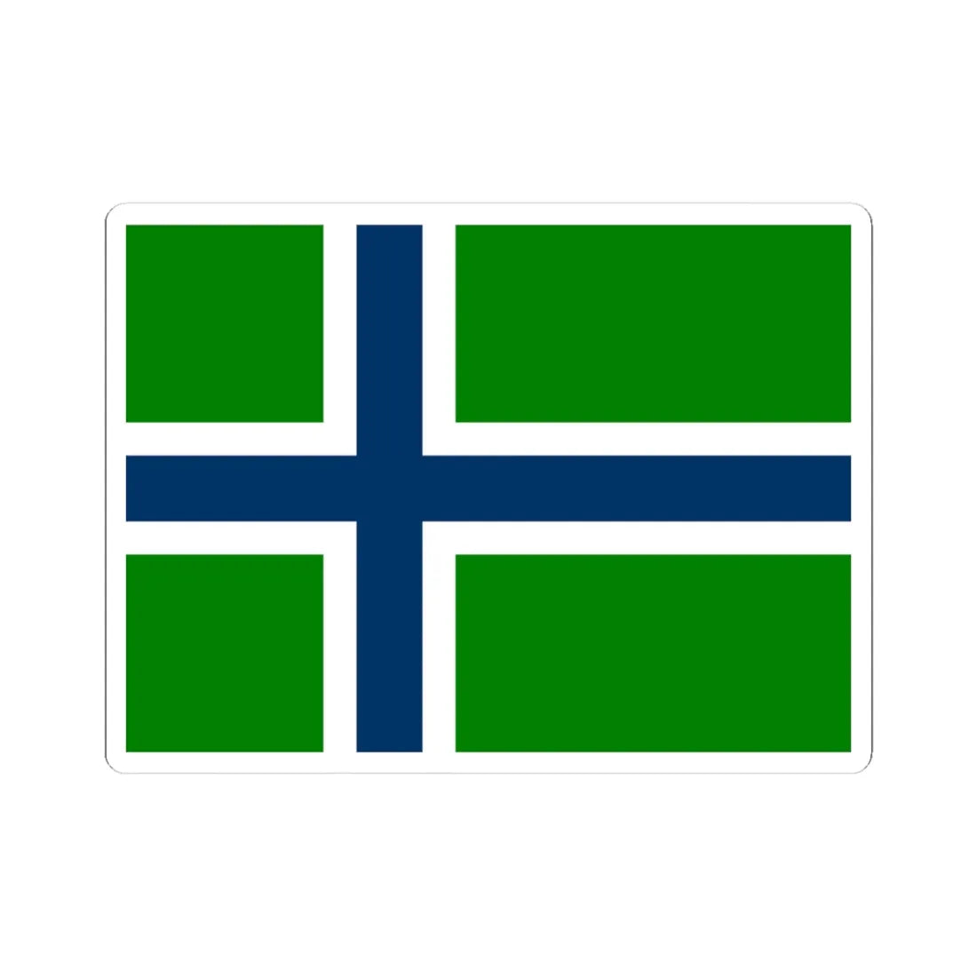 Flag of South Uist (Scotland) STICKER Vinyl Kiss-Cut Decal 4 Inch White - The Sticker Space