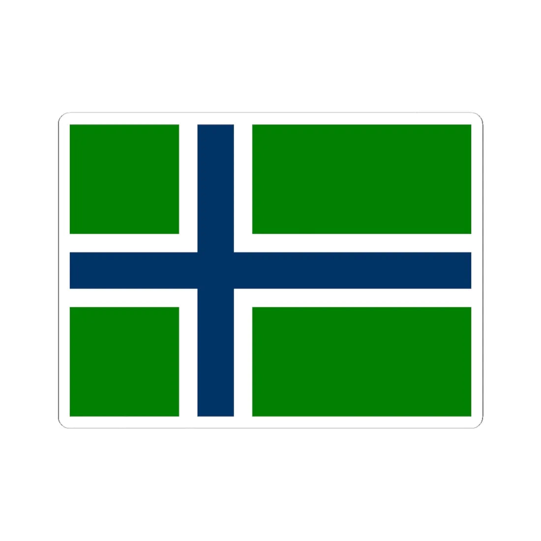 Flag of South Uist (Scotland) STICKER Vinyl Kiss-Cut Decal 6 Inch White - The Sticker Space