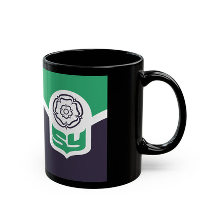 Flag of South Yorkshire UK - Black Coffee Mug-The Sticker Space