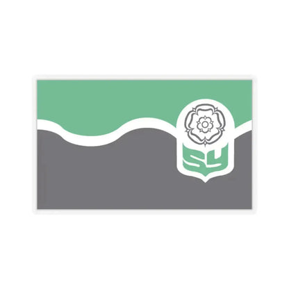 Flag of South Yorkshire UK - STICKER Vinyl Kiss-Cut Decal 2 Inch Transparent - The Sticker Space