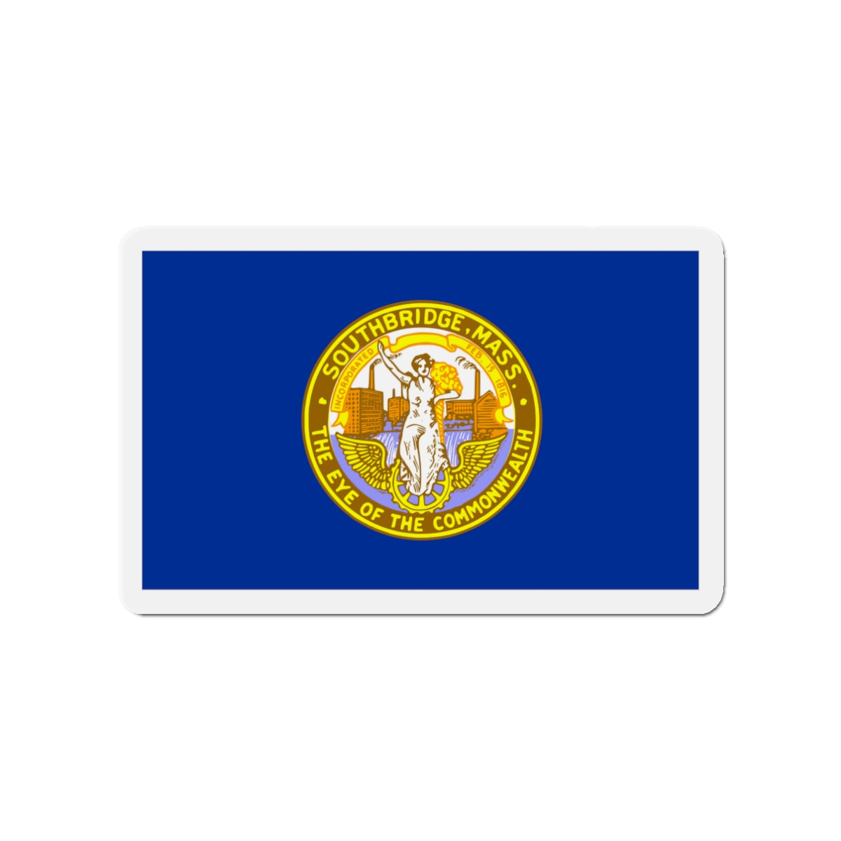 Flag of Southbridge Massachusetts - Die-Cut Magnet-3" x 3"-The Sticker Space