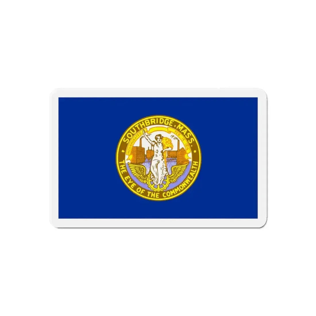 Flag of Southbridge Massachusetts - Refrigerator Magnet - The Sticker Space
