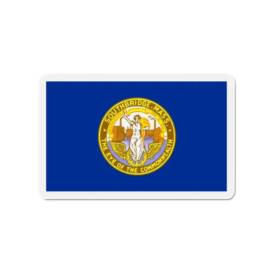 Flag of Southbridge Massachusetts - Refrigerator Magnet - The Sticker Space