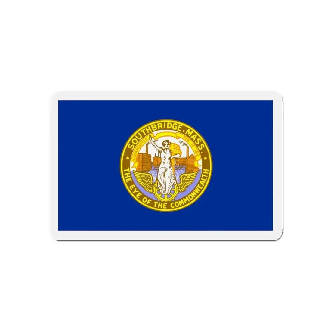 Flag of Southbridge Massachusetts - Refrigerator Magnet - The Sticker Space