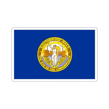 Flag of Southbridge Massachusetts USA STICKER Vinyl Die-Cut Decal 4 Inch - The Sticker Space