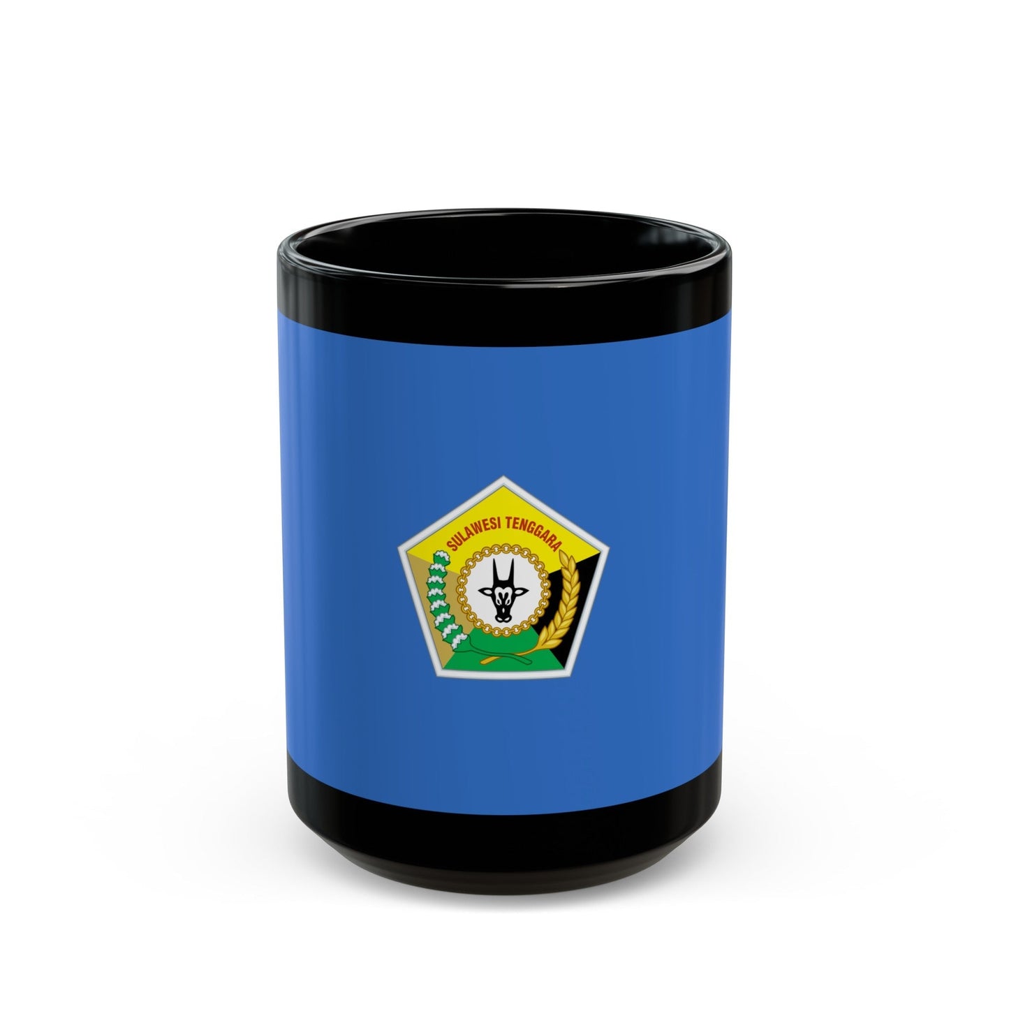 Flag of Southeast Sulawesi Indonesia - Black Coffee Mug-15oz-The Sticker Space