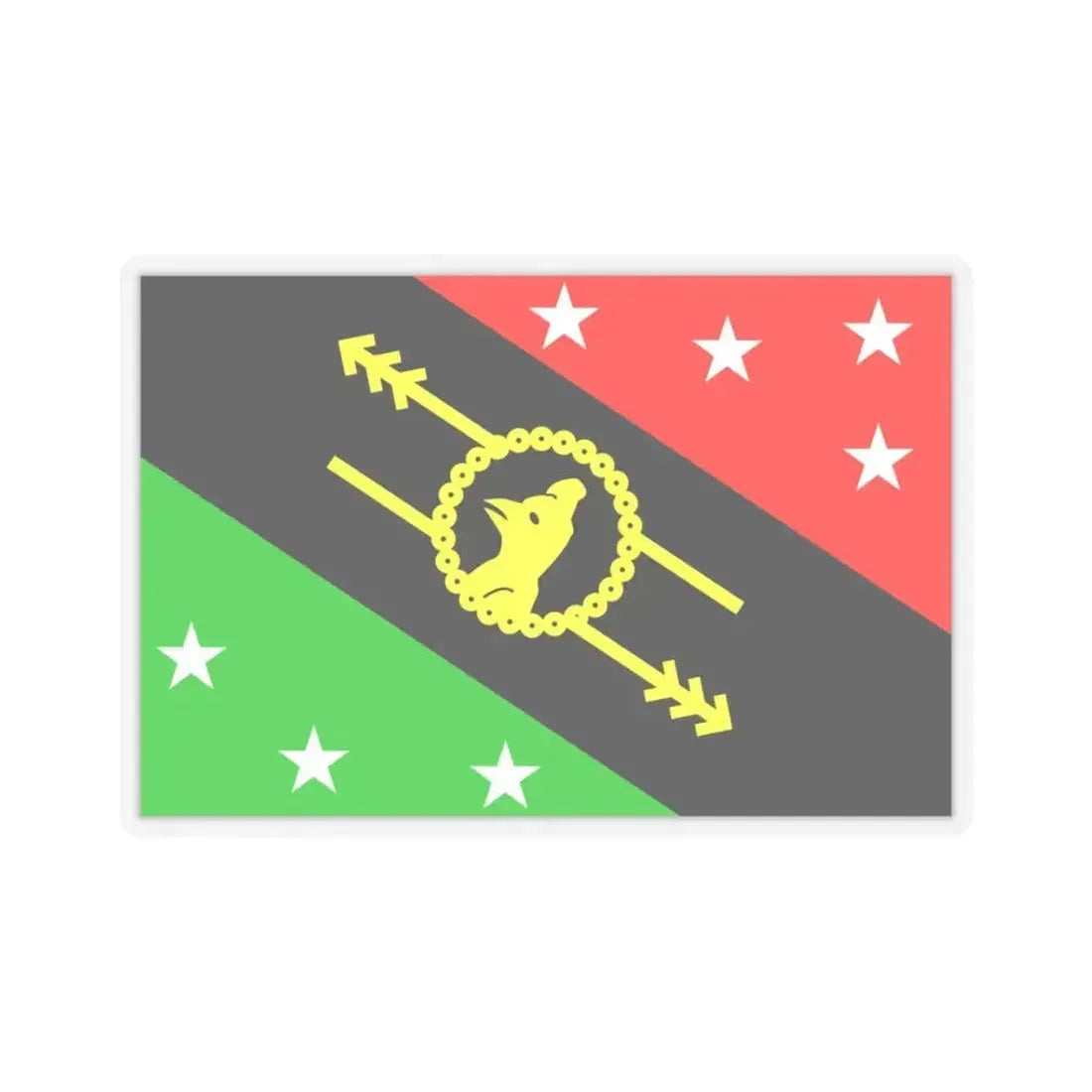 Flag of Southern Highlands Province Papa New Guinea - STICKER Vinyl Kiss-Cut Decal 3 Inch Transparent - The Sticker Space