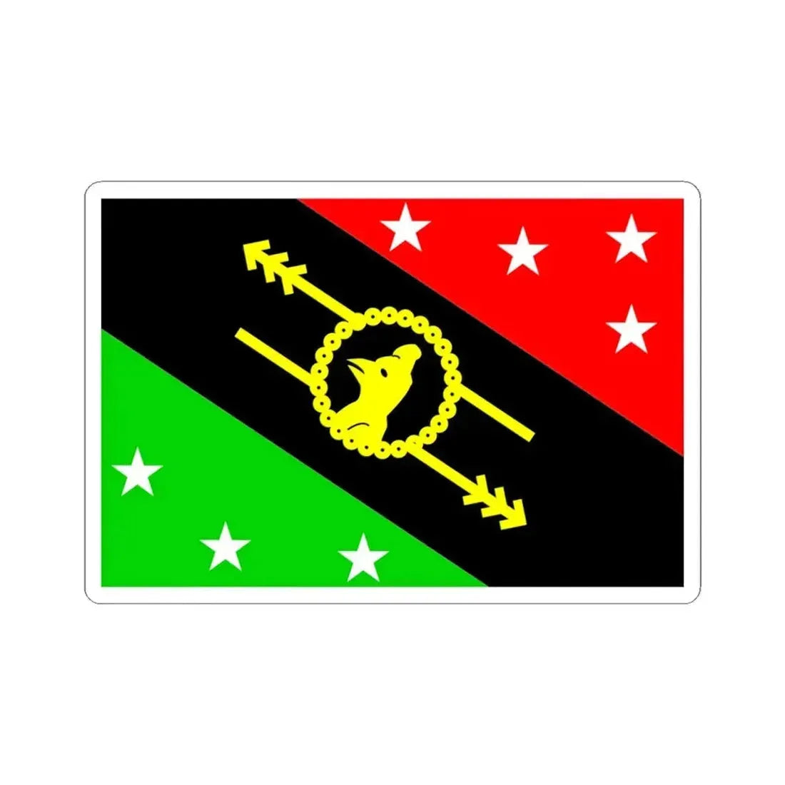 Flag of Southern Highlands Province Papa New Guinea - STICKER Vinyl Kiss-Cut Decal 4 Inch White - The Sticker Space