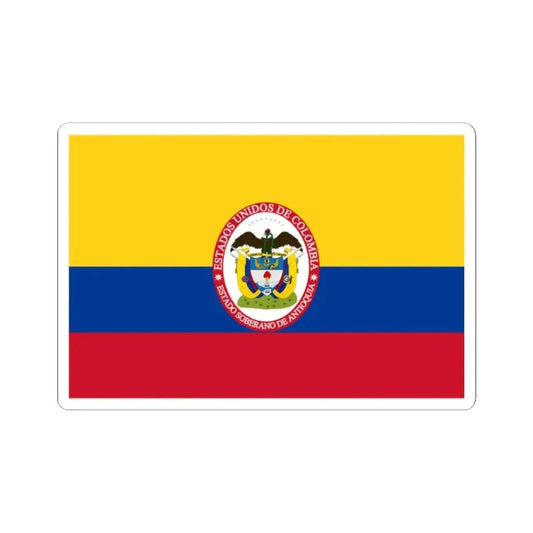 Flag of Sovereign State of Antioquia (Colombia) STICKER Vinyl Kiss-Cut Decal 2 Inch White - The Sticker Space