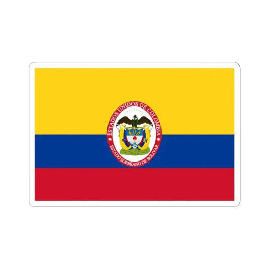 Flag of Sovereign State of Bolivar (Colombia) STICKER Vinyl Kiss-Cut Decal 2 Inch White - The Sticker Space