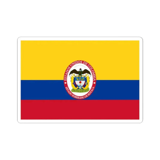 Flag of Sovereign State of Boyaca (Colombia) STICKER Vinyl Kiss-Cut Decal 2 Inch White - The Sticker Space