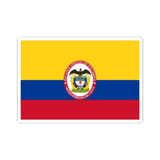 Flag of Sovereign State of Cauca (Colombia) STICKER Vinyl Kiss-Cut Decal 2 Inch White - The Sticker Space