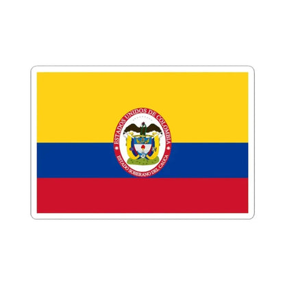 Flag of Sovereign State of Cauca (Colombia) STICKER Vinyl Kiss-Cut Decal 3 Inch White - The Sticker Space