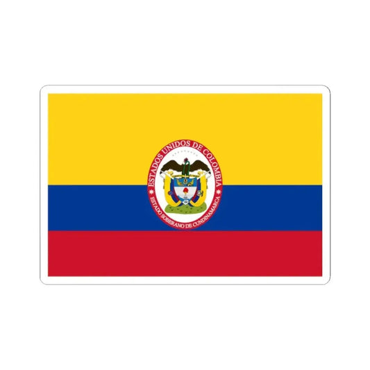 Flag of Sovereign State of Cundinamarca (Colombia) STICKER Vinyl Kiss-Cut Decal 2 Inch White - The Sticker Space