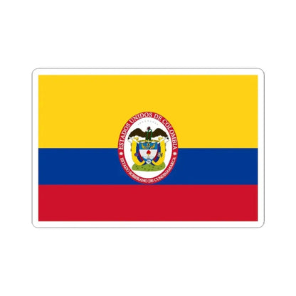 Flag of Sovereign State of Cundinamarca (Colombia) STICKER Vinyl Kiss-Cut Decal 3 Inch White - The Sticker Space