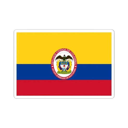 Flag of Sovereign State of Santander (Colombia) STICKER Vinyl Kiss-Cut Decal 2 Inch White - The Sticker Space