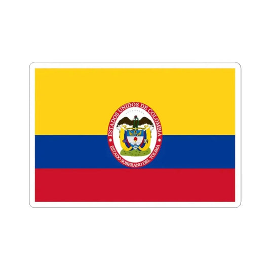 Flag of Sovereign State of Tolima (Colombia) STICKER Vinyl Kiss-Cut Decal 2 Inch White - The Sticker Space