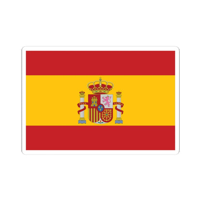 Flag of Spain Coat of arms Middle (Spain) STICKER Vinyl Kiss-Cut Decal 4 Inch White - The Sticker Space