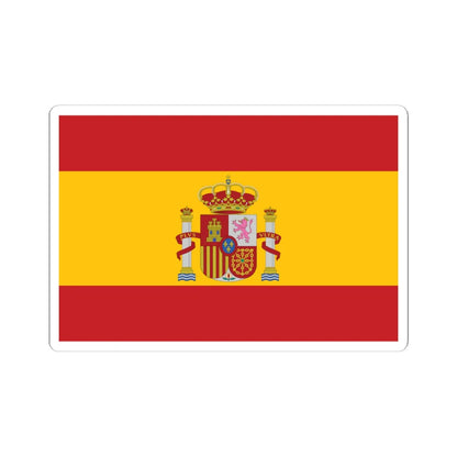 Flag of Spain Coat of arms Middle (Spain) STICKER Vinyl Kiss-Cut Decal 6 Inch White - The Sticker Space