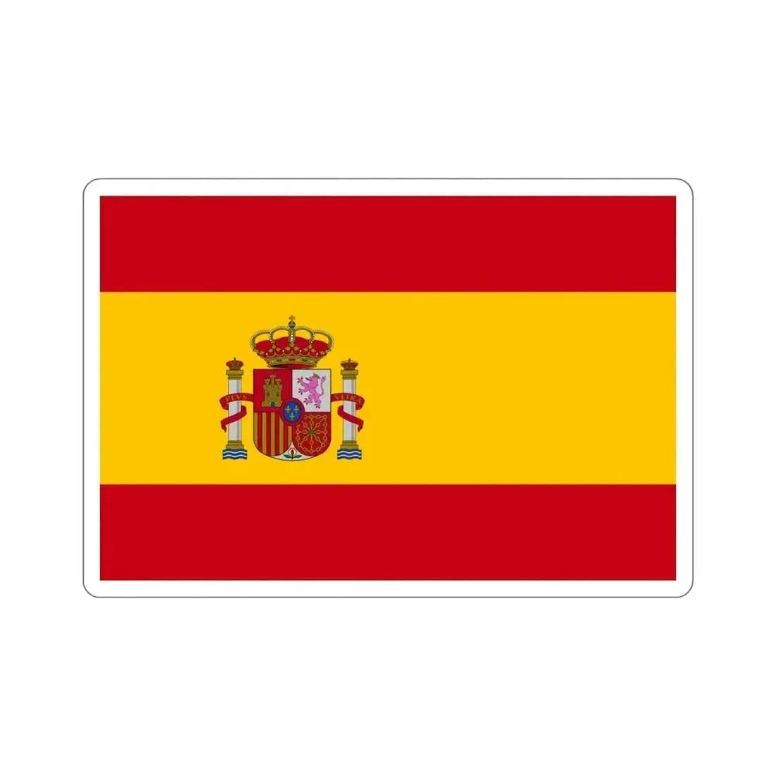 Flag of Spain STICKER Vinyl Die-Cut Decal 6 Inch - The Sticker Space
