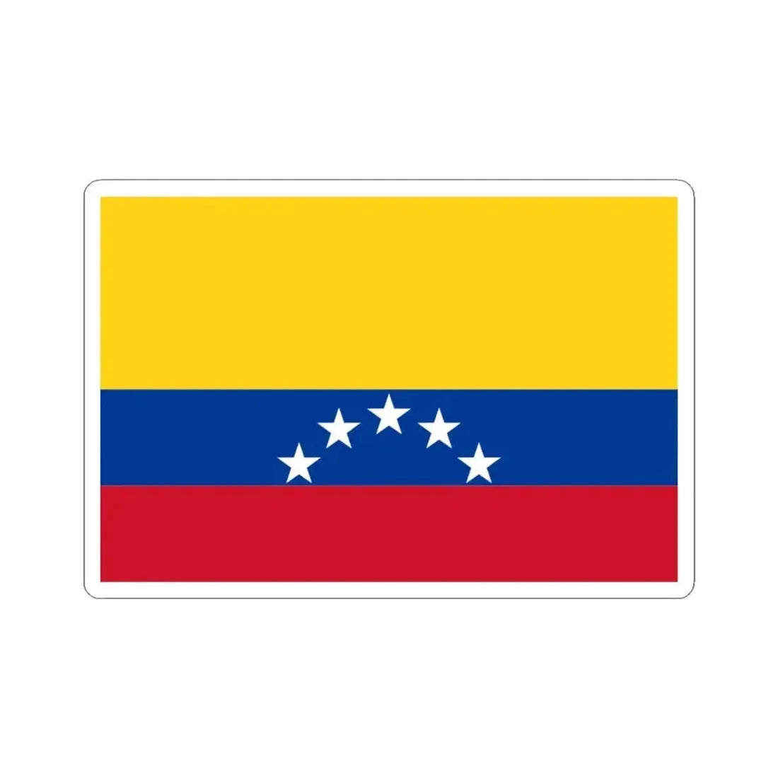 Flag of Spanish Haiti (Colombia) STICKER Vinyl Kiss-Cut Decal 3 Inch White - The Sticker Space
