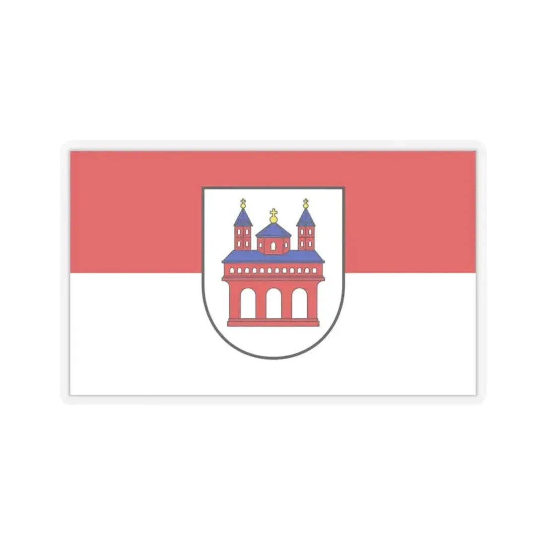 Flag of Speyer Germany - STICKER Vinyl Kiss-Cut Decal 3 Inch Transparent - The Sticker Space