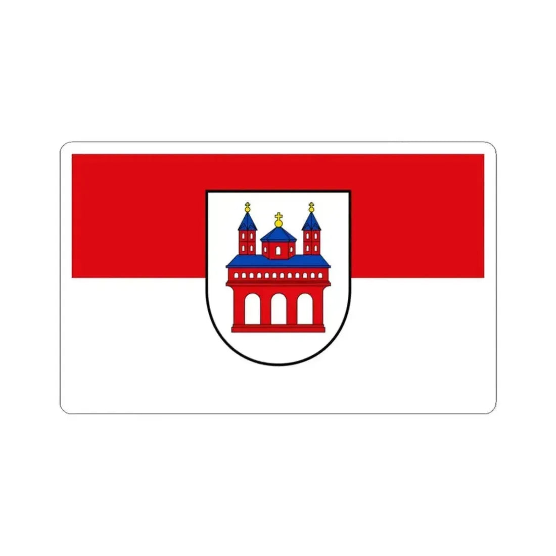 Flag of Speyer Germany - STICKER Vinyl Kiss-Cut Decal 3 Inch White - The Sticker Space