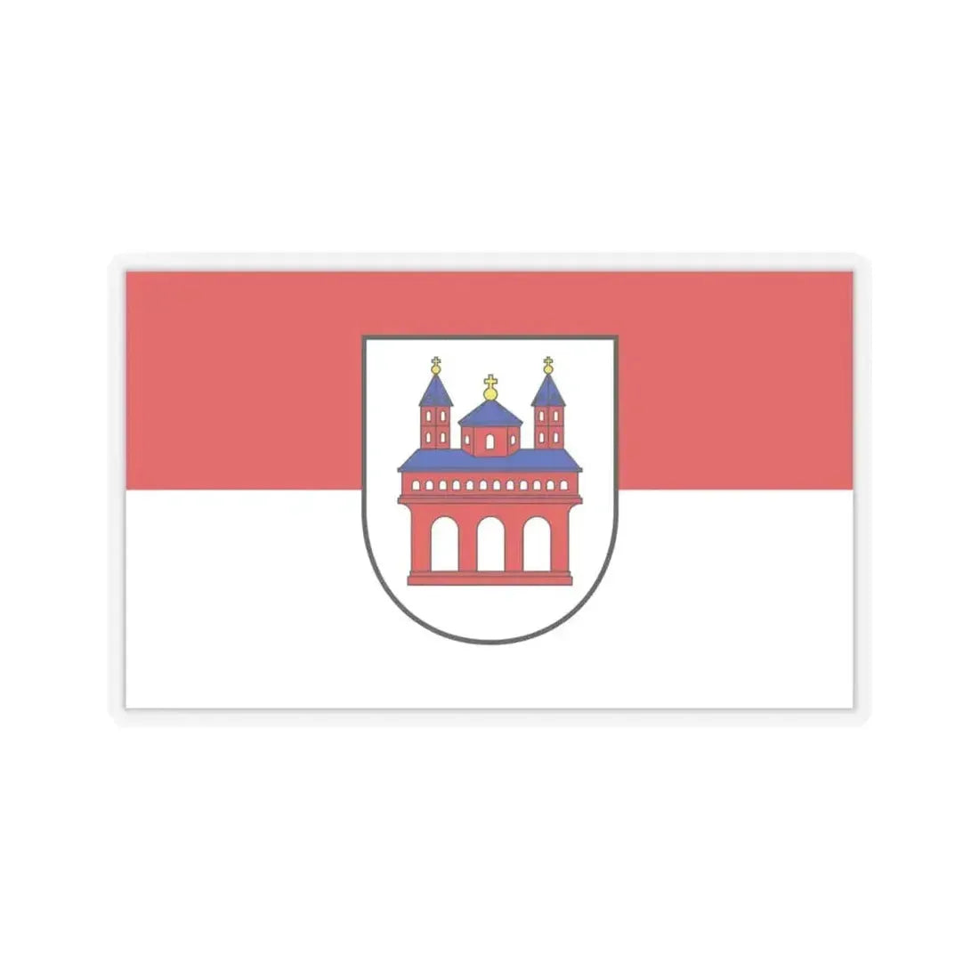 Flag of Speyer Germany - STICKER Vinyl Kiss-Cut Decal 4 Inch Transparent - The Sticker Space