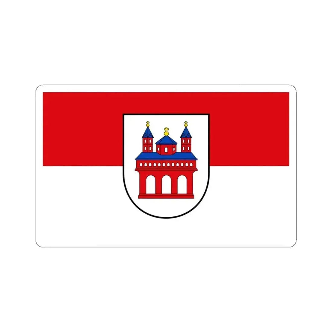 Flag of Speyer Germany - STICKER Vinyl Kiss-Cut Decal 4 Inch White - The Sticker Space